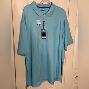 NWT IZOD Men's Advantage Performance Short Sleeve Polo Shirt Blue Size 3X